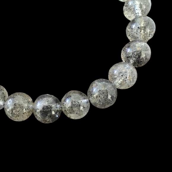 Black Strawberry Quartz Bracelet Natural Stones 8mm Stretches Unisex Bracelet - Picture 4 of 6